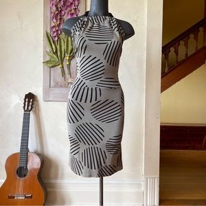 Poema lux handmade knit jersey halter dress